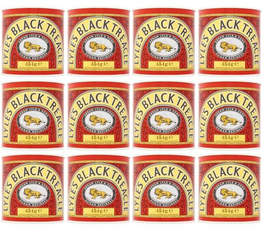 12 x Lyles Black Treacle 454Gm