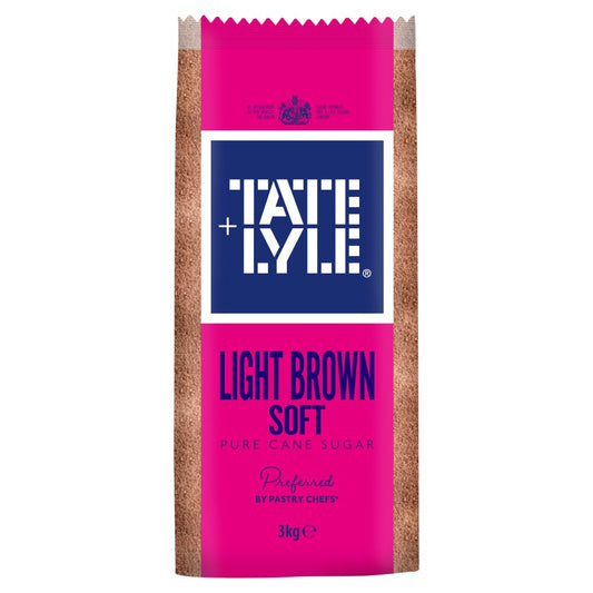 4 x Tate & Lyle Light Brown Soft Sugar   - 3KG