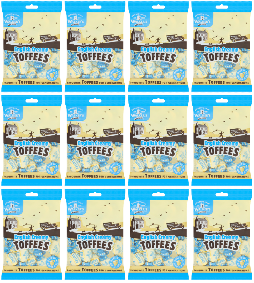 12 x Walkers English Creamy Toffees 150Gm