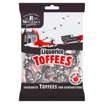 12 x Walkers Liquorice Toffees 150Gm