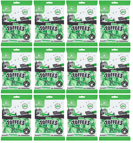 12 x Walkers Mint Toffees 150Gm