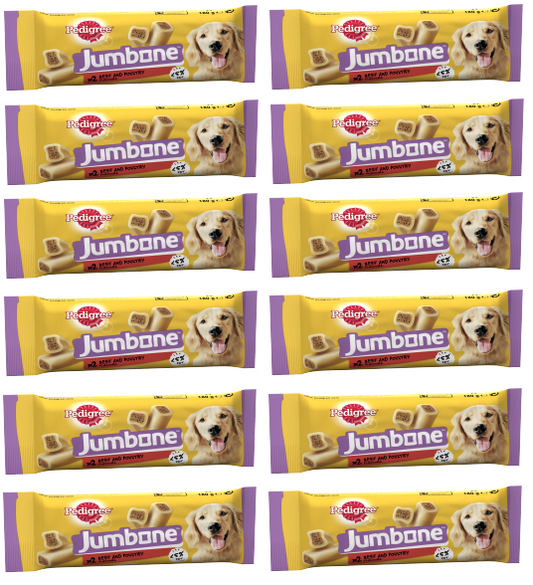 12 x Pedigree Jumbone Med Dog Treats Beef & Poultry 180Gm
