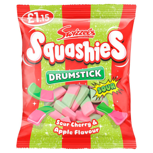 12 x Swizzels Squashies Sour Cherry & Apple 120Gm