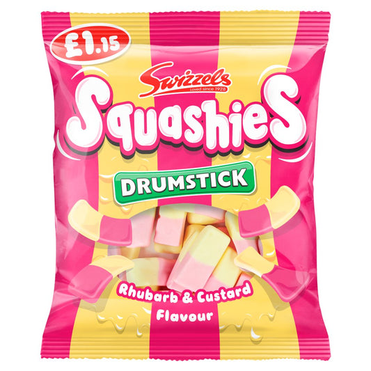 12 X Swizzels Squashies Drumstick Rhubarb & Custard 120G