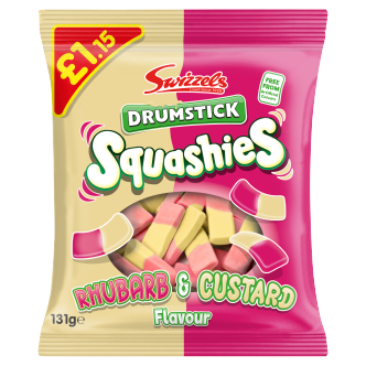 12 x Swizzels Squashies Rhubarb & Custard - 120Gm