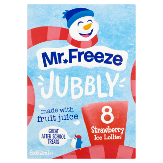 6 X Mr Freeze Jubbly Strawberry Ice Lollies 8Pk 8X62Mls