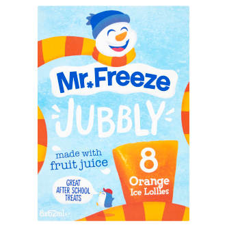 6 X Mr Freeze Jubbly Orange Ice Lollies 8Pk 8X62Mls