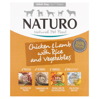 7 x Naturo Adult Chicken Lamb & Rice With Veg 400G