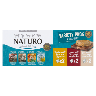 3 X Naturo Adult 400G Variety 6 Pk X 400G