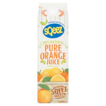 12 x Sqeez Pure Orange Juice 1 Litre