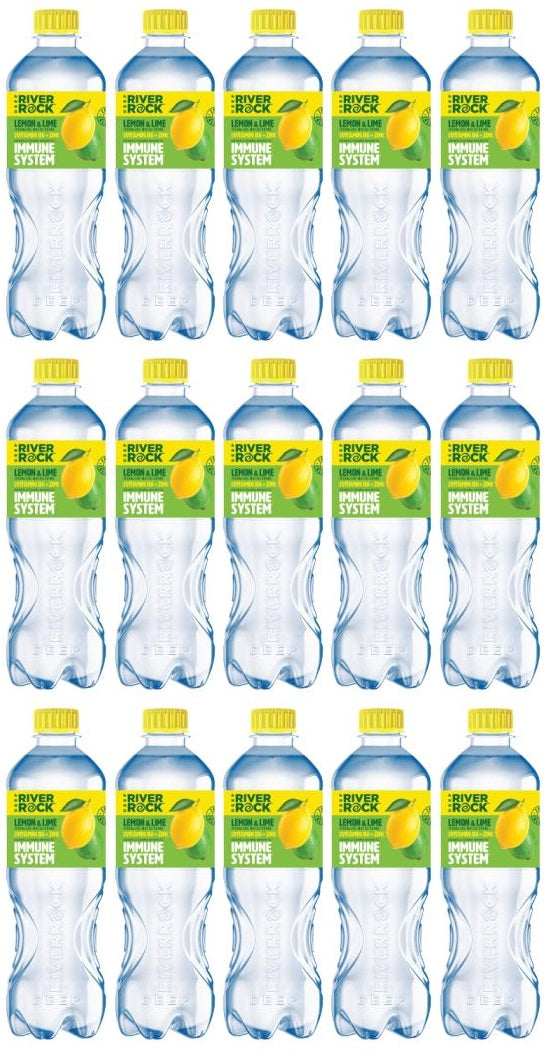 15 x Deep Riverrock Lemon & Lime Sparkling Water Drink 500Ml