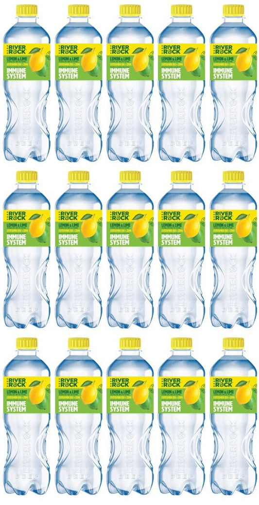 15 x Deep Riverrock Lemon & Lime Sparkling Water Drink 500Ml