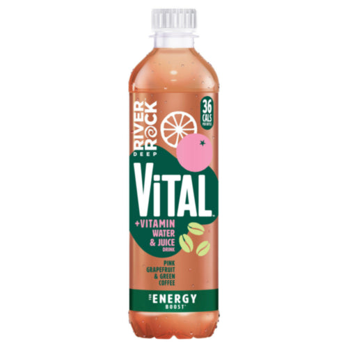 15 x Riverrock Vital + Vitamin Water & Juice Drink Pink Grapefruit