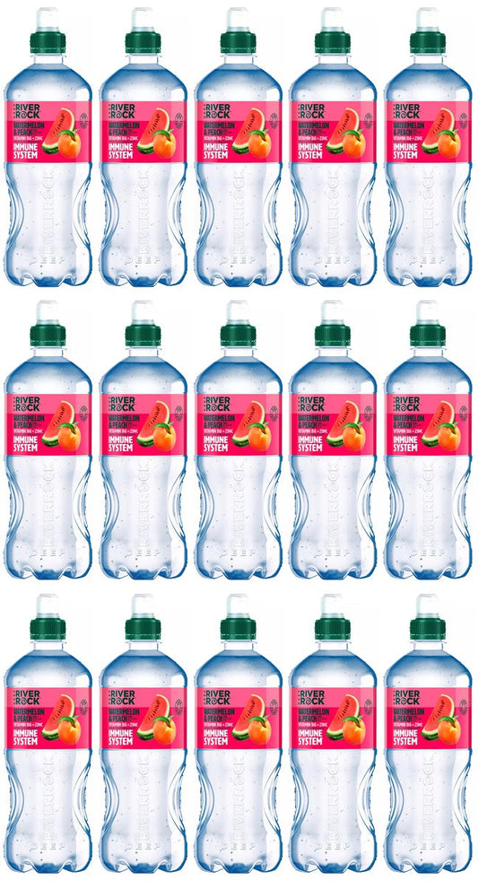 15 x Deep Riverrock Watermelon & Peach Still Water Drink 750Ml