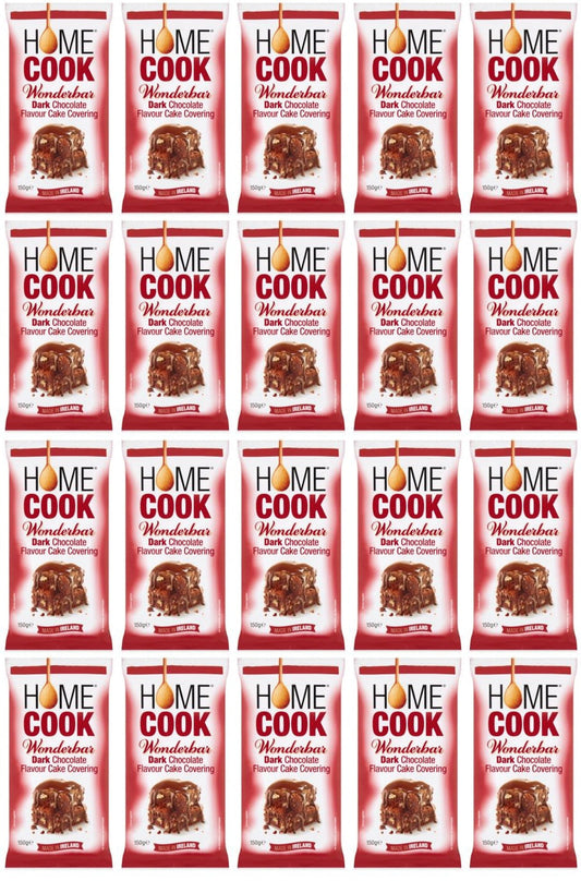 20 x Homecook Wonderbar Dark Chocolate Flavour Cake Covering 150G