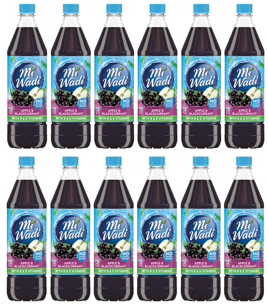 12 x Mi Wadi Apple & Blackcurrant Nas 1Ltr