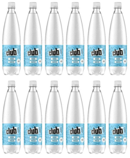 12 x Club Mixers Soda Water 850Ml