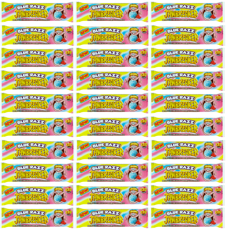 30 x Zed Jaw Breaker Blue Raspberry (4 Packs) 40.4Gm