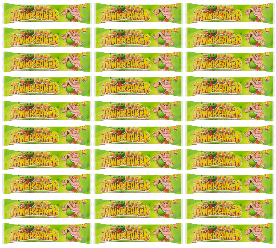 30 x Zed Jaw Breaker Sour Apple (4 Packs) 41.3Gm