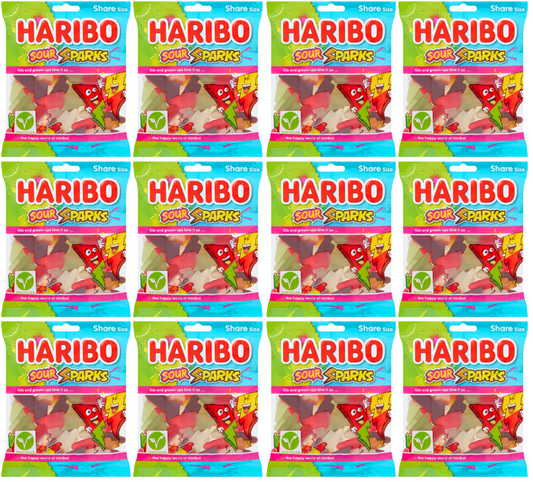 12 x Haribo Sour Sparks - 160GM