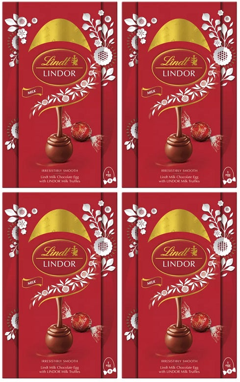 4 x Lindt Milk Choc Egg With Lindor Milk Truffles - 260GM