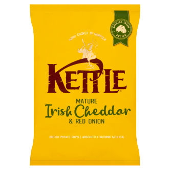 16 x Kettle Crisps Irish Cheddar & Red Onion  - 130GM