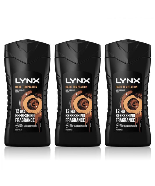 6 x Lynx  Shower Gel Dark Temptation 225 Ml