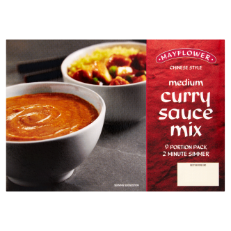 12 x Mayflower Chinese Style Medium Curry Sauce Mix 255G
