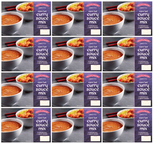 12 x Mayflower Chinese Style Extra Hot Curry Sauce Mix 255G