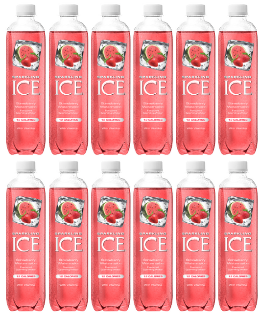 12 x Sparkling Ice Strawberry Watermelon - 500Ml