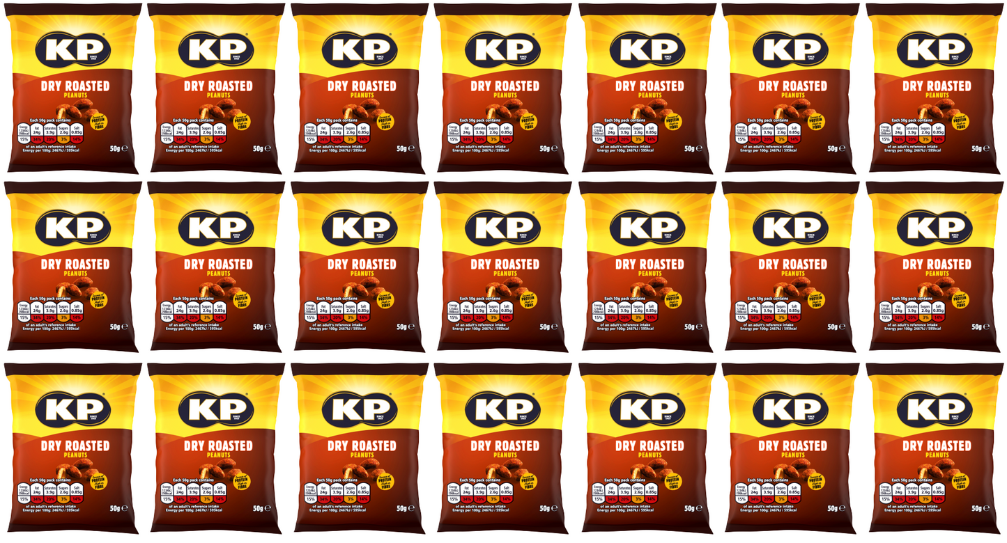 21 X Kp Dry Roasted Peanuts Card 21/18 50G