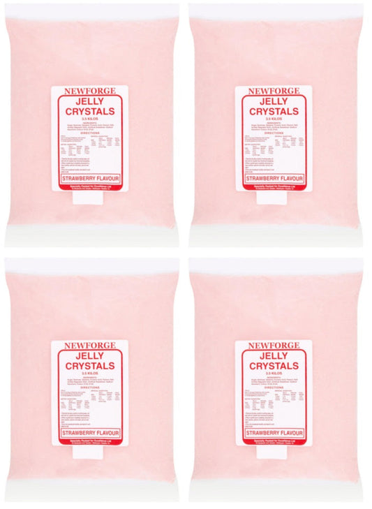 4 x Newforge Jelly Crystals Strawberry Flavour 3.5Kg
