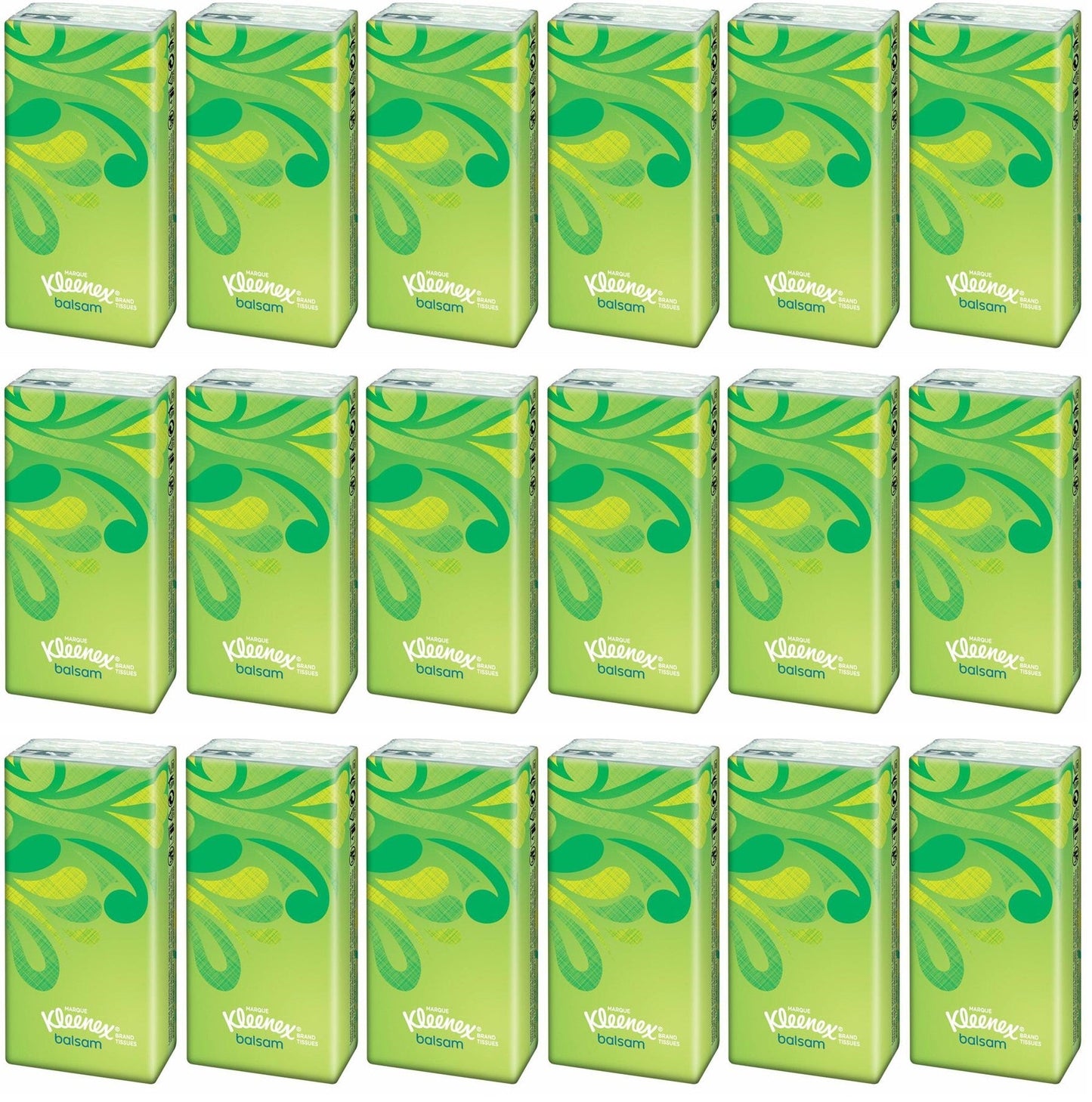 18 x Kleenex® Balsam Pocket Tissues Single Pack