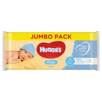 10 x Huggies Pure Baby Wipes - 72 PACK