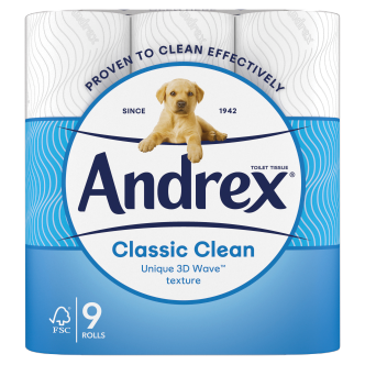 36 x Andrex Classic Clean White Rolls Bulk Saver