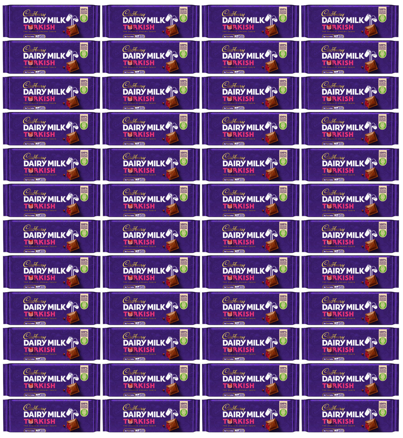 48 x Cadbury Dairy Milk Turkish Irish - 47Gm