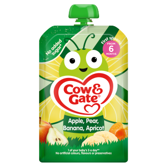 6 x Cow & Gate Pouch Apple Pear Banana & Apricot  - 100G