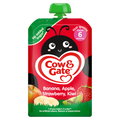 6 x Cow & Gate Pouch Banana Apple Strawberry & Kiwi  - 100G
