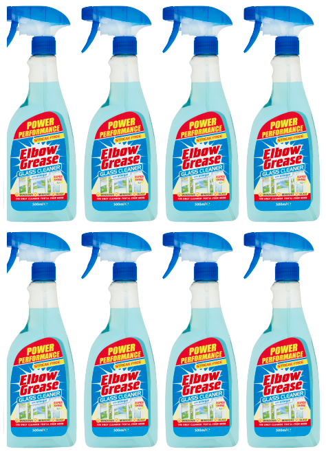 8 x Elbow Grease Glass Cleaner 500Ml