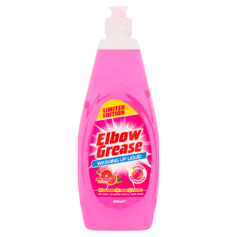 12 x Elbow Grease Pink Washing Up Liquid - 600Ml