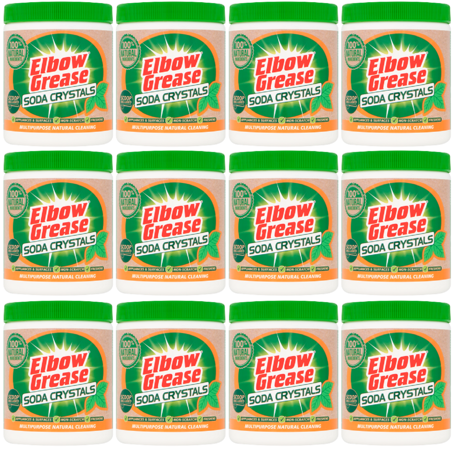 12 x Elbow Grease Soda Crystals  - 500GM