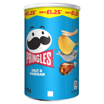 12 x Pringles Salt & Vinegar - 70Gm