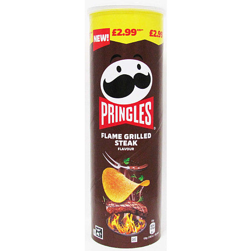 6 x Pringles Flame Grilled Steak - 165GM