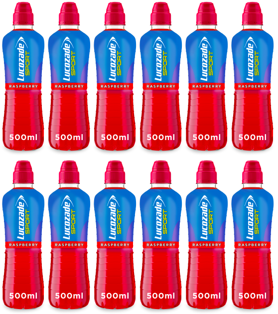 12 x Lucozade Sport Raspberry 500Ml