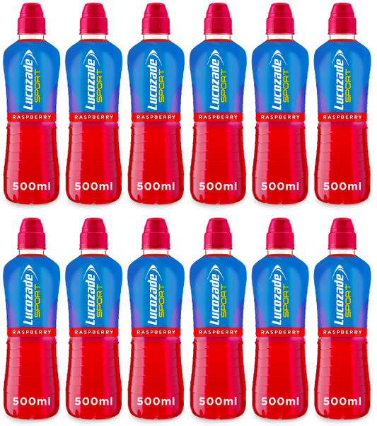 12 x Lucozade Sport Raspberry 500Ml