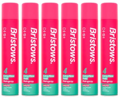 6 x Bristows Hairspray Extra Firm - 400Ml