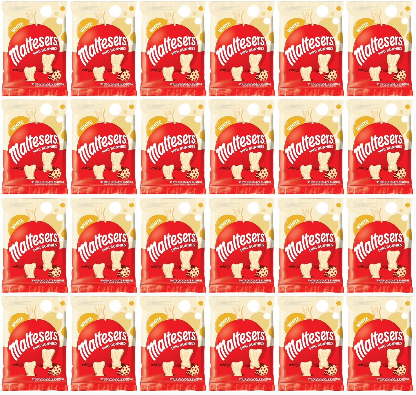 24 x Maltesers White Chocolate Mini Bunnies Bag - 58GM