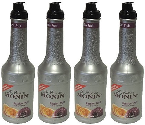 4 x Monin Passion Fruit Puree Mix 1L