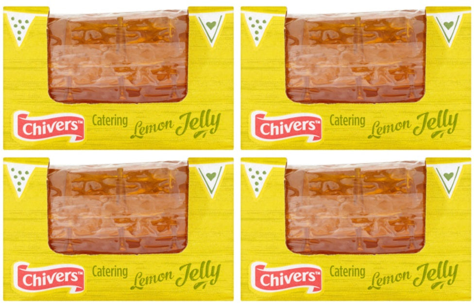 4 x Chivers Catering Lemon Flavour Jelly 12 X 135G (1.62Kg)