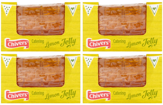 4 x Chivers Catering Lemon Flavour Jelly 12 X 135G (1.62Kg)